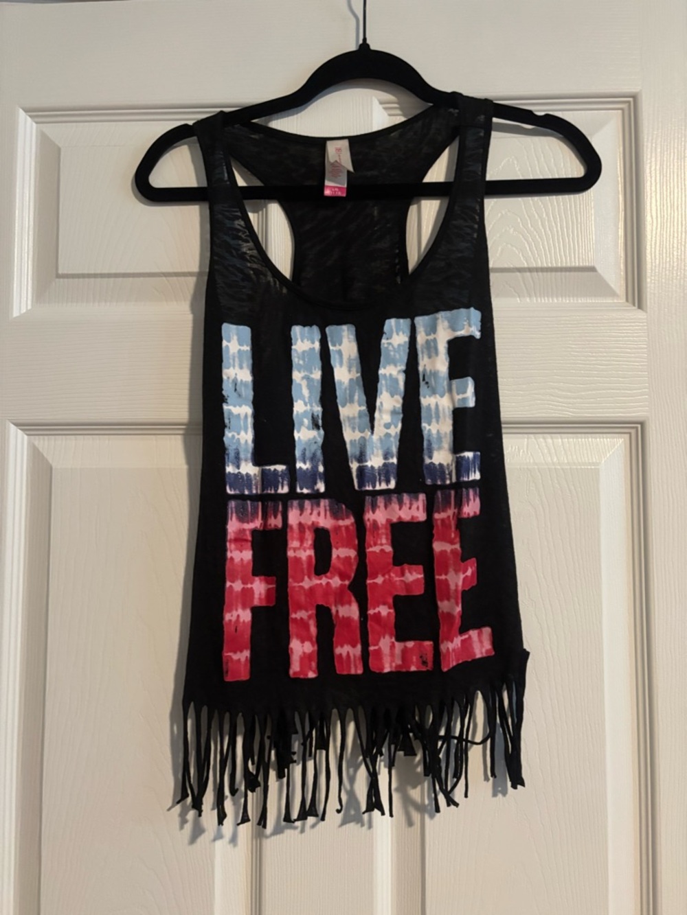No Boundaries Black Tank Top with Pink Size Tag